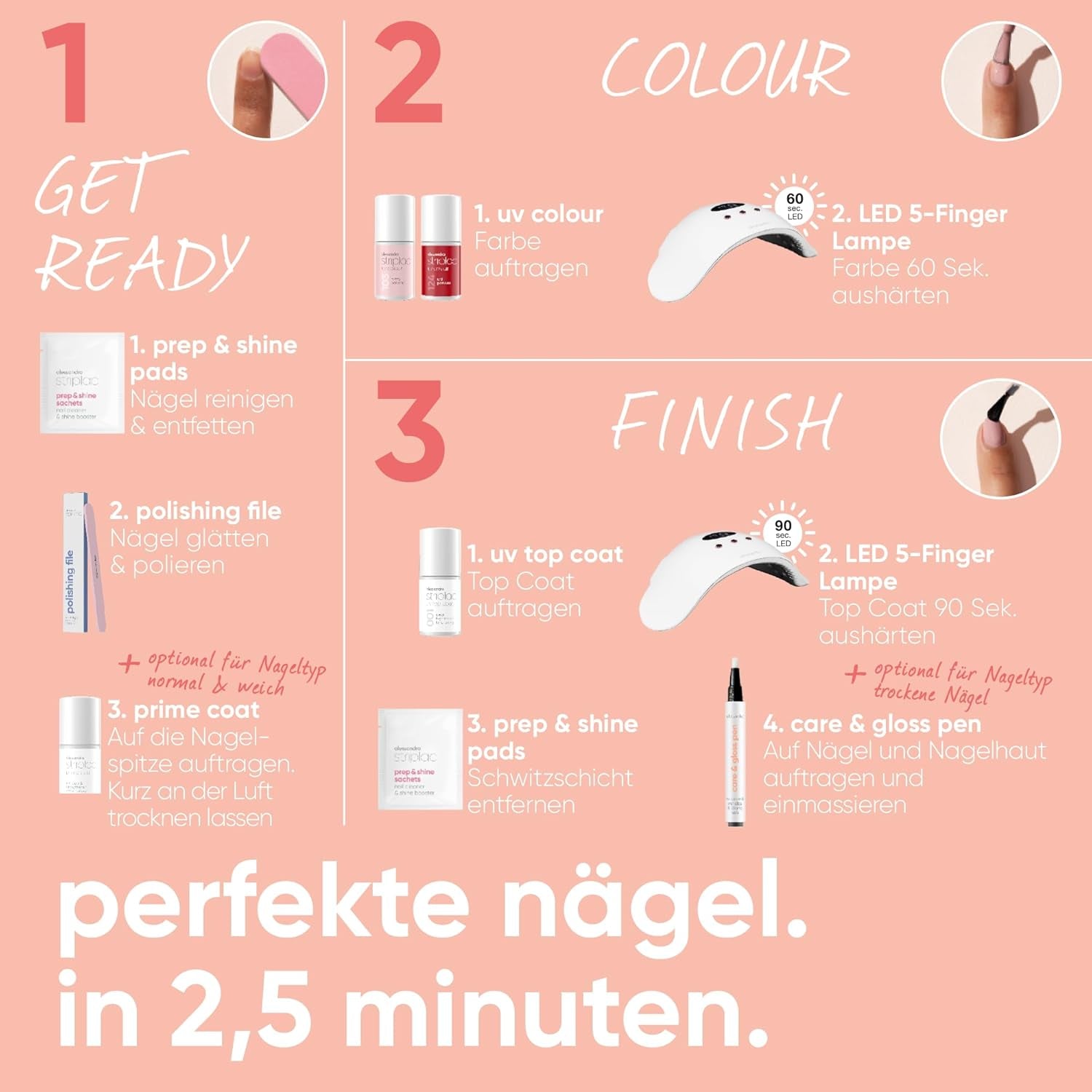 alessandro Striplac UV Top Coat Shimmer - Ongles brillants et résistants aux rayures jusqu'à 15 jours - Peut être utilisé avec ou sans colorant - Technologie d'élimination en douceur - Vegan - Argent, Transparent, 6,5 ml