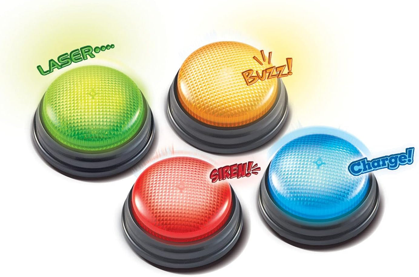 Learning Resources Light & Sound Buzzer jeux éducatifs à partir de 3 ans Jouet de questions pour enfants avec 4 sons différents pour les soirées de jeux et les salles de classe Jouets Bebe Naty Shop