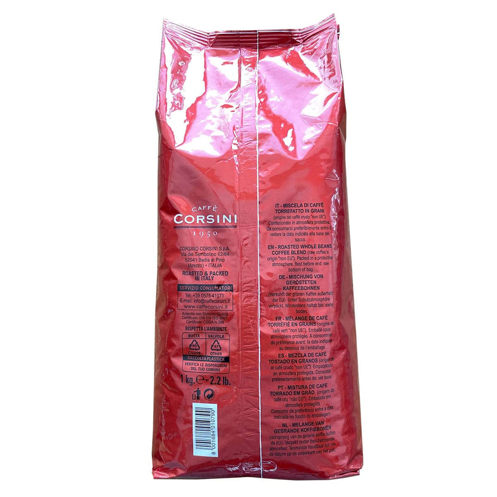 Corsini Caffe Super Cremoso in Grani Italian Espresso Beans - Amestec de cafele premium pentru o cafea corpolentă, cu un caracter puternic și un gust de lungă durată Cafea Naty Shop