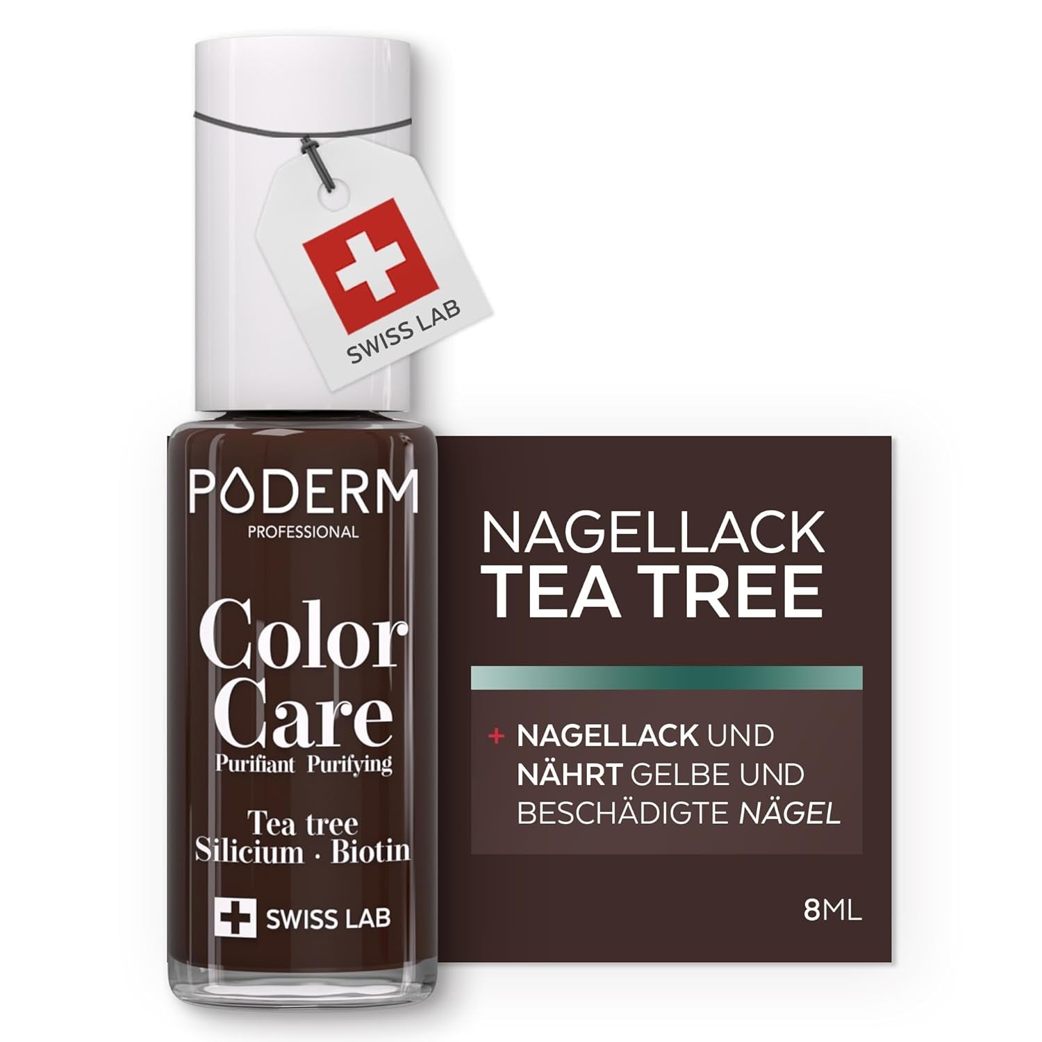 PODERM – STRAT DE TEN Strălucire și Protecție – Îmbogățit cu ULEI DE ARBORE DE CEAI – Asigură o culoare de lungă durată – Ingrediente naturale și vegane – Laboratorul Elvețian