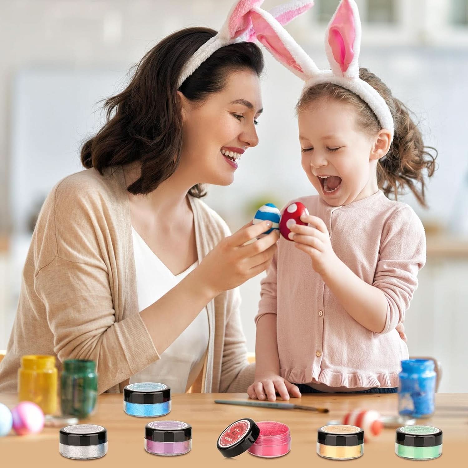 Paillettes comestibles, Lot de 4 ou 6 nuances de couleurs, 4 grammes par produit Glitter Naty Shop