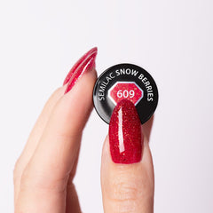 Vernis à ongles UV Semilac 609 Baies des Neiges 7 ml