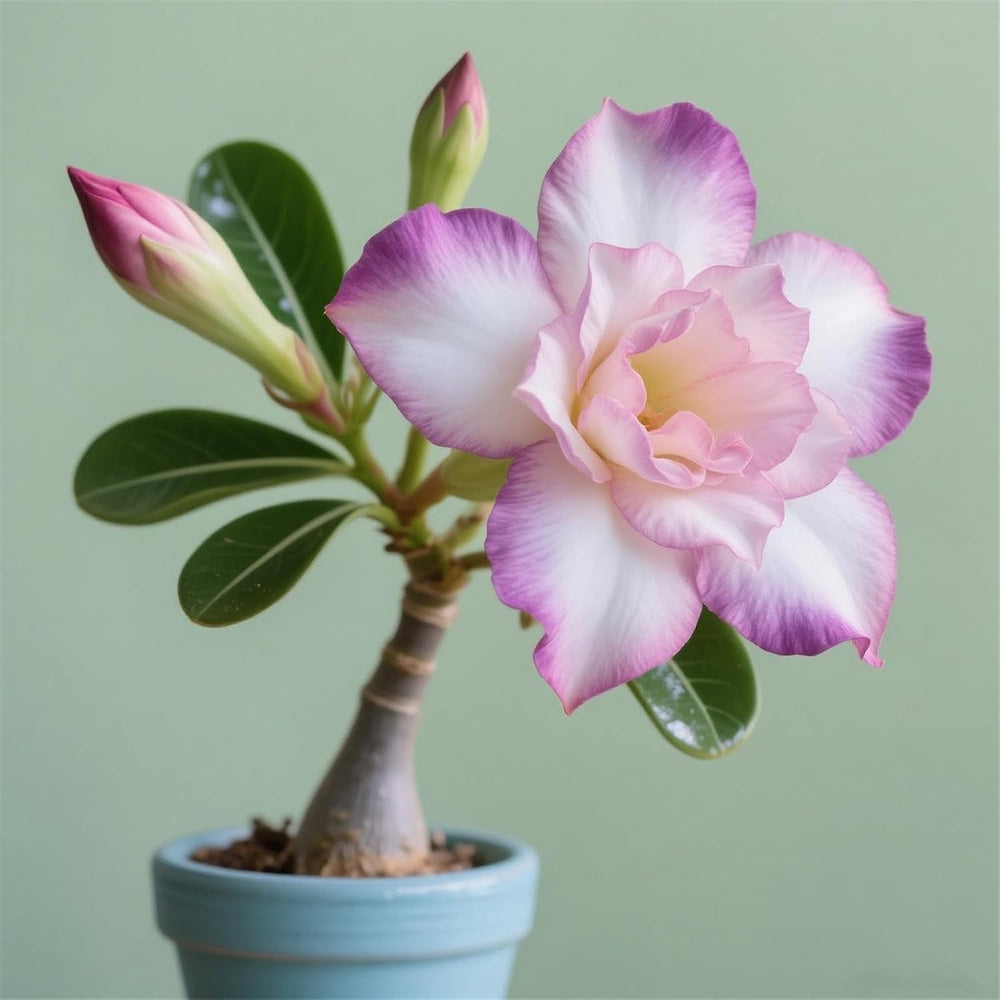 Lebende Pflanzen,Winterhart pflanzen, Mehrjährige Blumenzwiebel ist winterhart, Mysteriöse magische Glühbirne, Blumenzwiebel Mix,3 ans-1 Wüstenrose knollen -I