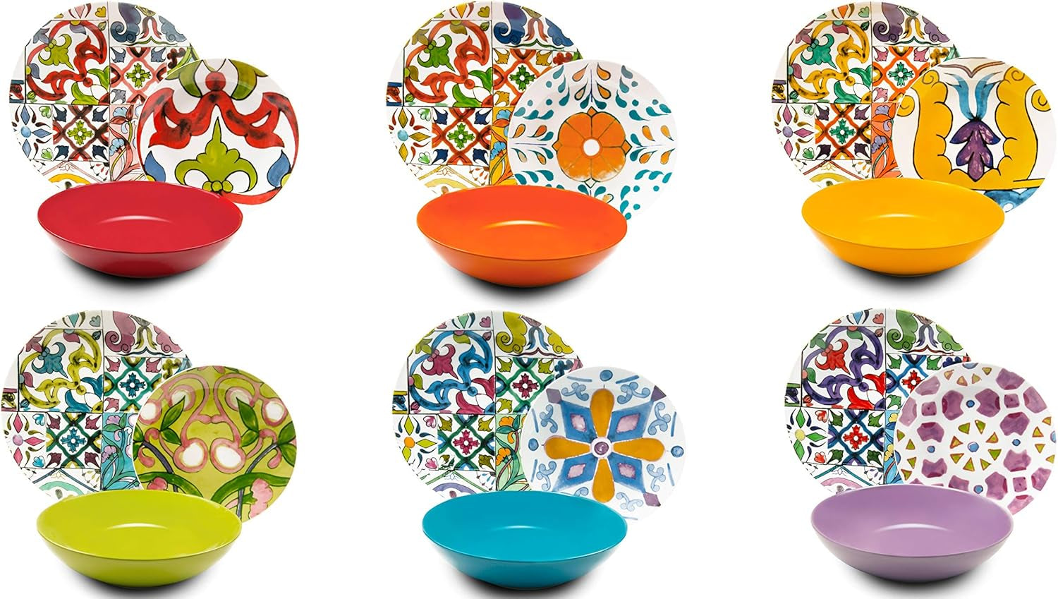 Excelsa Lisbona Tellerservice, 18 pièces, Porzellan et Keramik, plus grande couleur