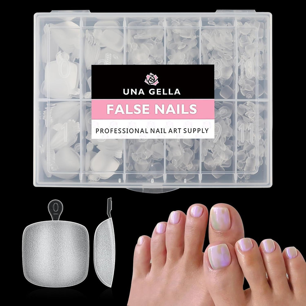 Ballerine Gel Ongles Conseils 216 pièces 12 Tailles Doux Gel Ongles Couverture Complète Ongles Extension Ensemble Semi Mat BRICOLAGE Home Art