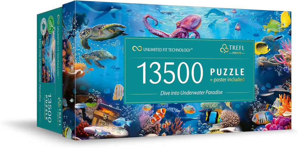 Trefl Prime - Puzzle UFT : Plongez dans le paradis sous-marin - 13 500 pièces, grand puzzle avec fonds marins colorés, carton le plus épais, biologique, EKO, divertissement pour adultes et enfants de 12 ans et plus Puzzle Naty Shop Titre par défaut