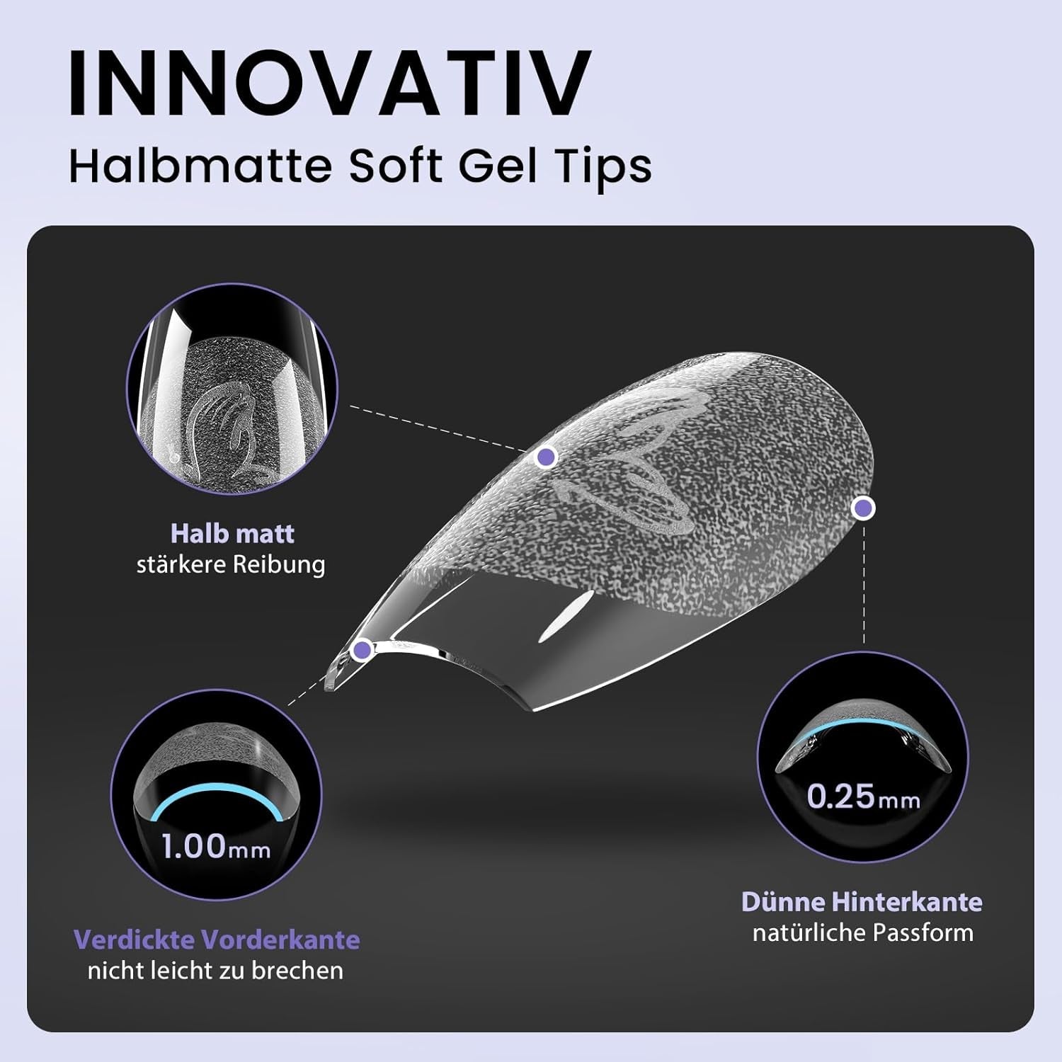 Btartbox Faux-ongles en amande extra courts - Gel à couverture complète X Soft XS - Semi-mat préformé pour salon d'ongles larges 320 pièces