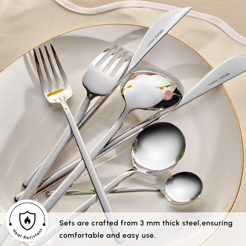 Karaca Focus Elegance, set de couverts 84 pièces, 12 personnes Cuisine Naty Shop