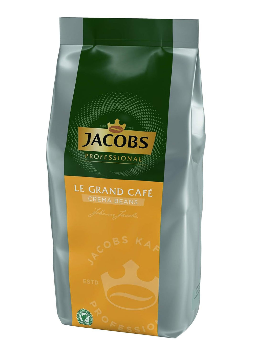 Jacobs Professional Le Grand Café Crème, grains de café entiers 1kg, Doux, Intensité 2/5 Coffee Naty Shop