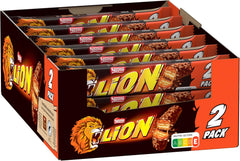 Nestlé LION Barre de chocolat au caramel, collation croquante, chocolat croquant et pépites croquantes, garniture au caramel, une expérience culinaire spéciale, paquet multiple, paquet de 28 (2 x 30 g chacun)