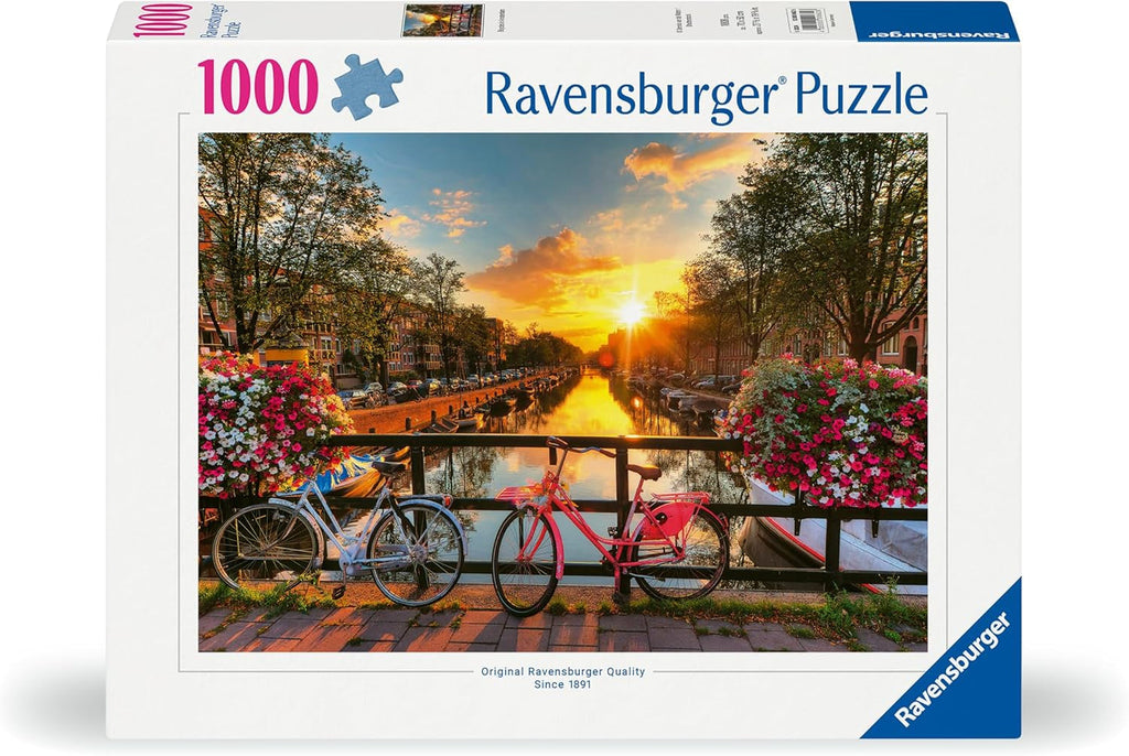 Ravensburger Puzzle 12000662 1000 piese Biciclete în Amsterdam - Puzzle colorat pentru adulți și copii în calitatea Ravensburger dovedită Puzzle Naty Shop