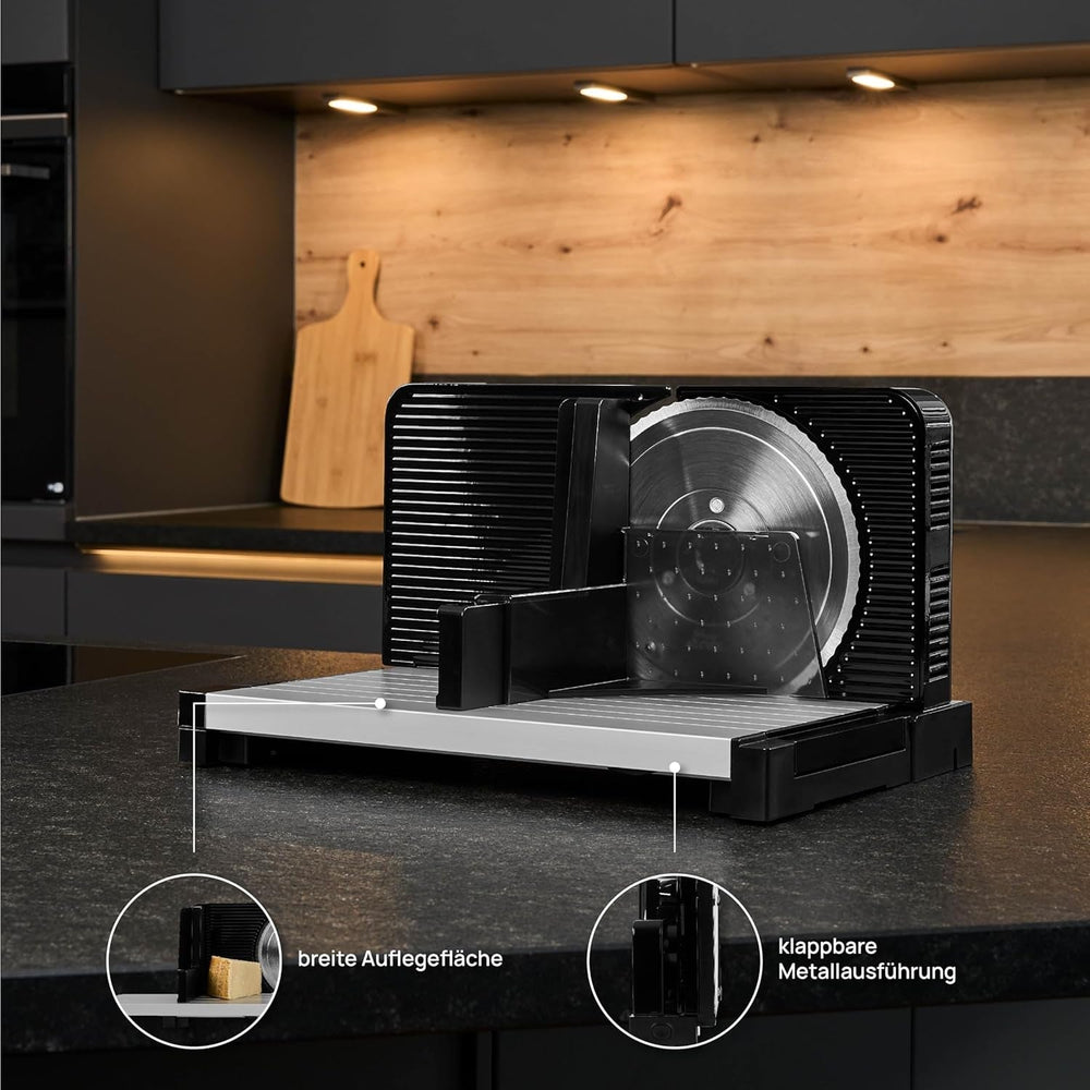 Ritter Icaro 5 Trancheuse électrique pliante multifonction et trancheuse à pain en métal avec moteur écologique, fabriquée en Allemagne Déchiqueteuses et trancheuses Naty Shop