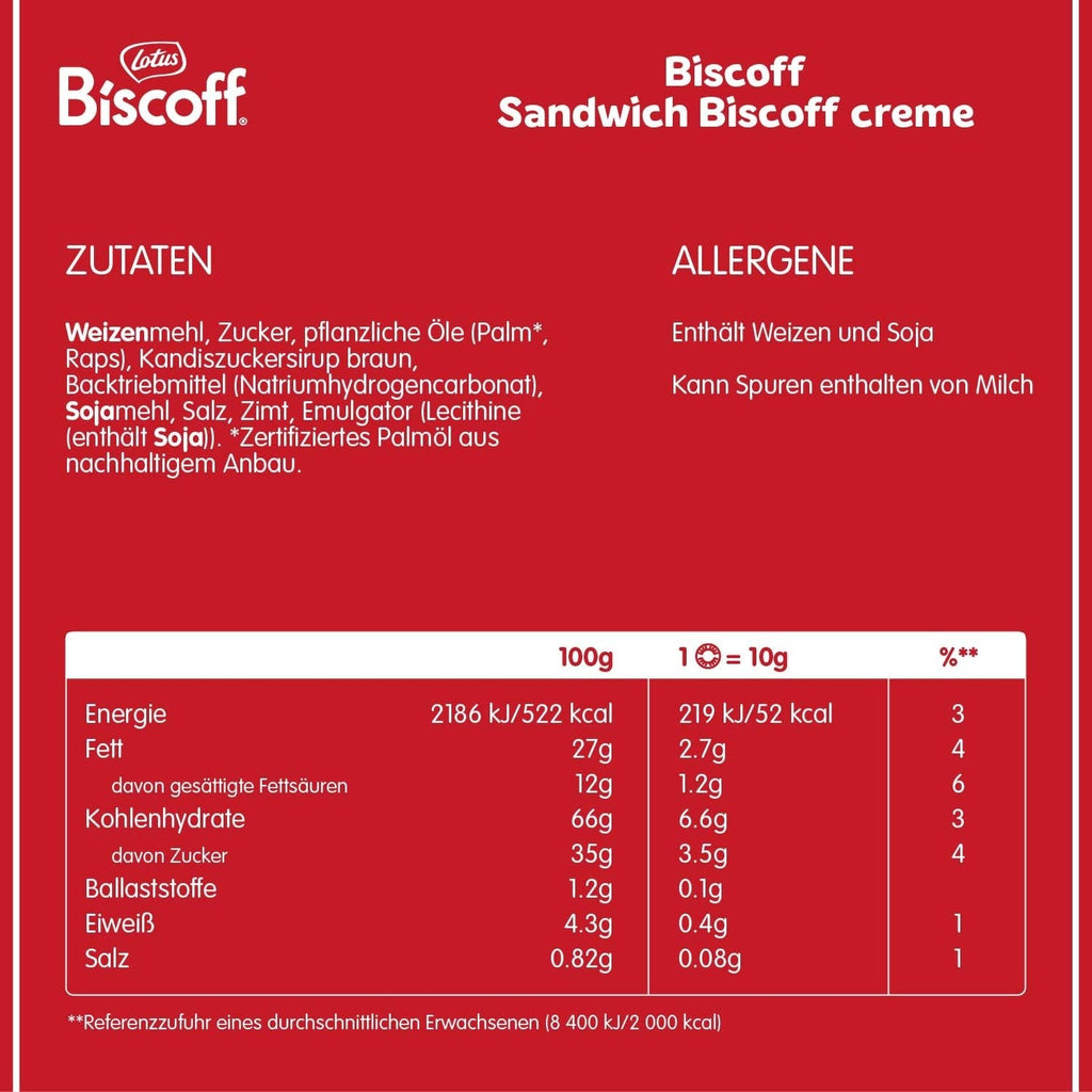 Lotus Biscoff | Biscuiți gemeni tip sandwich cu umplutură de cremă Biscoff | 15 biscuiți tip sandwich per pachet | Doar ingrediente naturale | Vegani | Fără coloranți sau arome adăugate | 9 x 150g | 1,35 kg