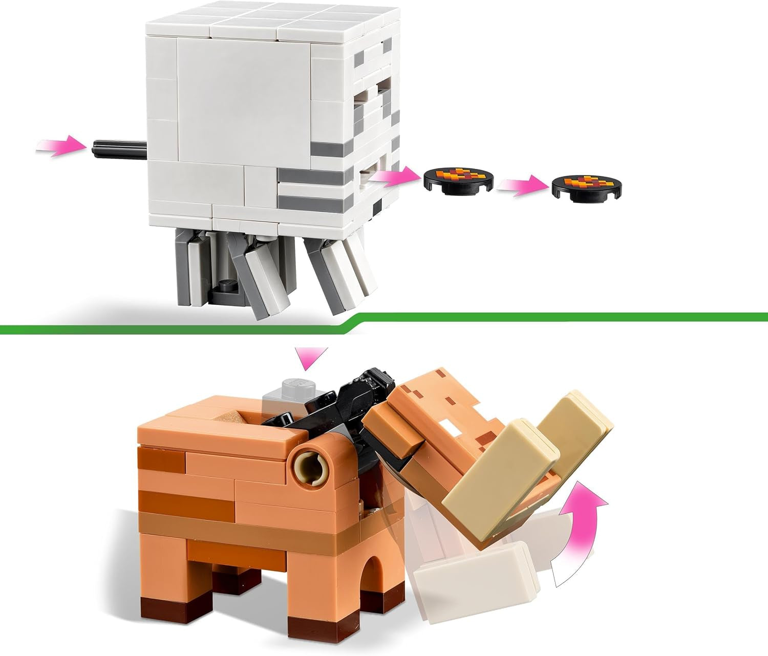 LEGO Minecraft Embuscade au portail du Nether Jeu de jouet pour enfants avec scènes de bataille et personnages légendaires, y compris un cadeau Ghast pour les joueurs garçons et filles de 8 ans 21255 Ensembles de construction Besuche den LEGO-Store