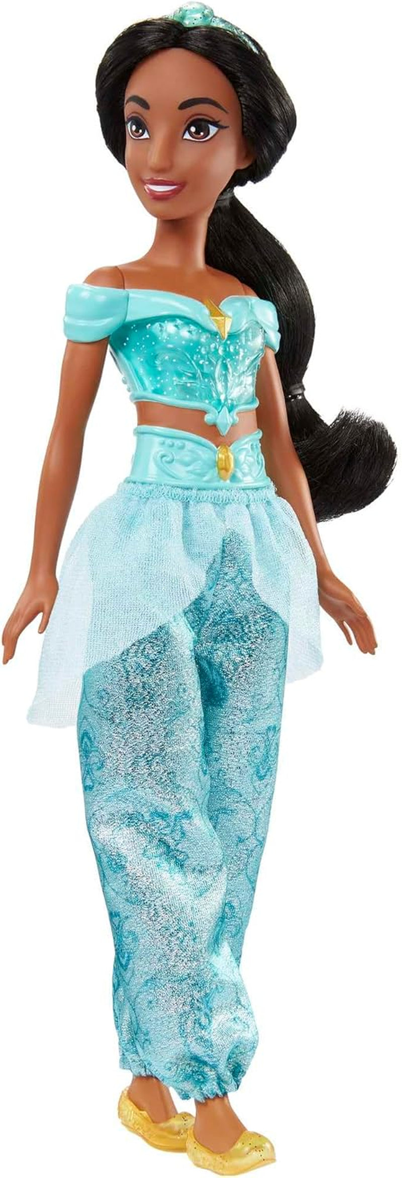 Mattel Disney Princess Toy Jasmine Fashion Poupée mobile avec vêtements étincelants et accessoires Cadeau inspiré du film Disney pour enfants HLW12 Naty Shop Dolls