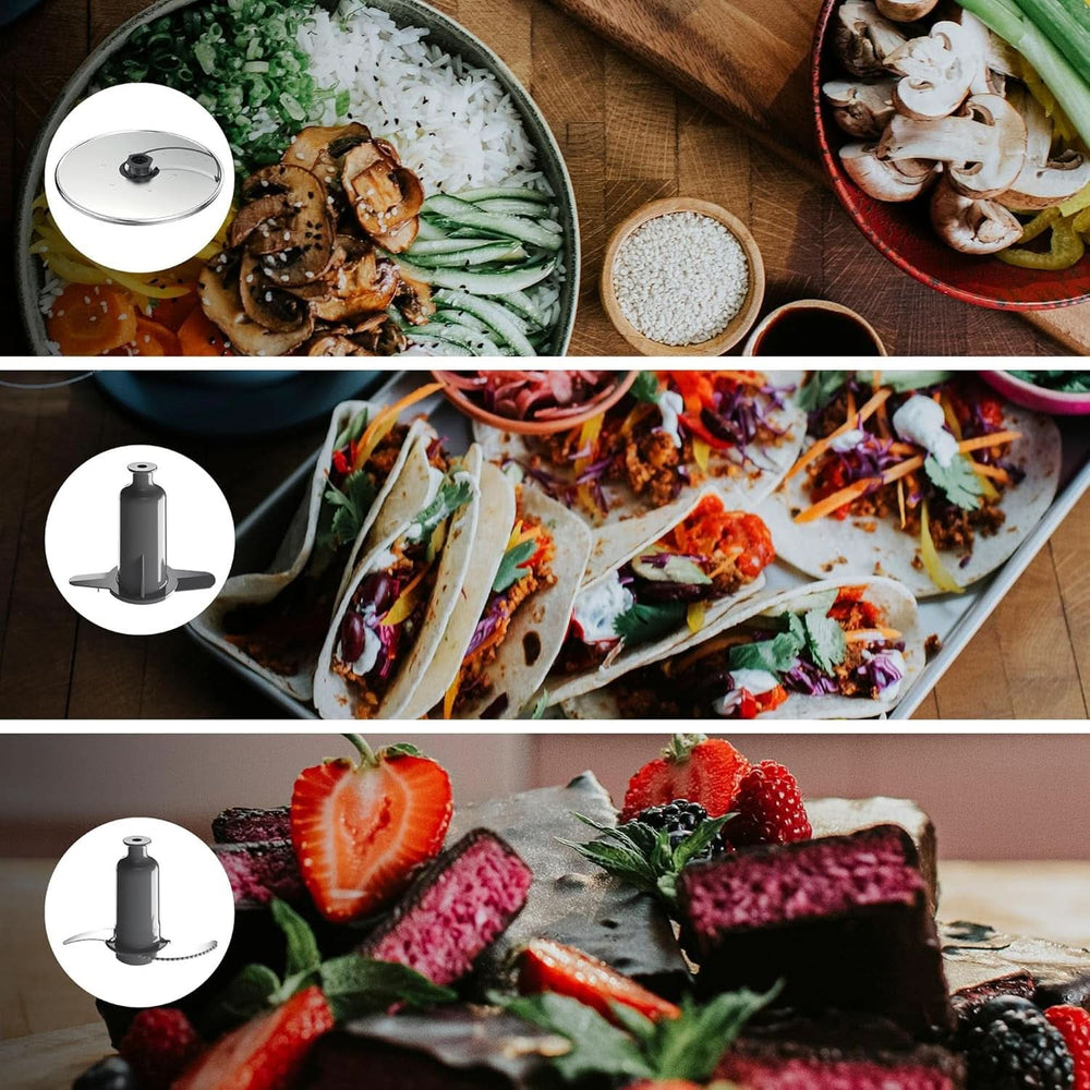 Kenwood Multipro Go FDP22.130GY, Machine de Cuisine Kompakt Nur 30Cm Hoch, Zum Schneiden, Reiben, Pürieren Und Teig Kneten, Express-Serve, 1,3 L Arbeitsbehälter, 650 W, Blau Mother and Child Naty Shop