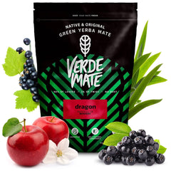 Set fructat Yerba Mate | Yerba Mate cu fructe | Verde Mate Green Mango &amp; Maracuya, Ananas, Dragon | Yerba Mate verde braziliană | Ceai Yerba Mate | 3X500G