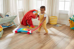 Fisher-Price Xylophone géant lumineux - instrument de musique électronique à accompagner de chansons à contenu pédagogique, pour enfants, tout-petits à partir de 9 mois, multicolore, version : français, HJK40 Jucarii Bebe Naty Shop