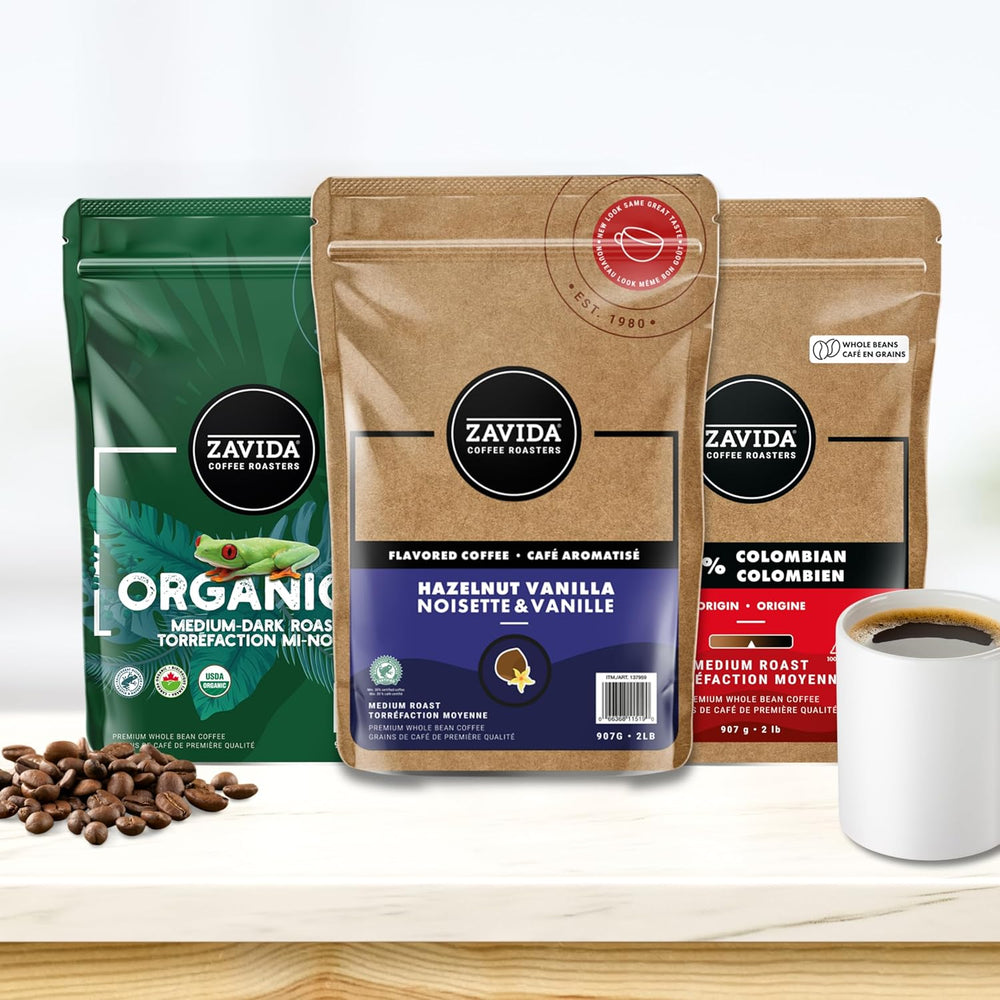 Café en grains de qualité supérieure à la vanille et aux noisettes (2 lb) par N/A