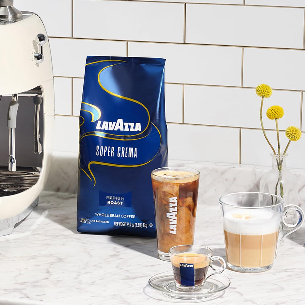 Lavazza Super Crema Espresso Bohnen - Sac de 2,2 lb (paquet de 6)