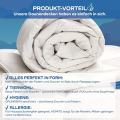 Couette confort, (90 duvet / 10 plumes), blanc, 155 X 220 Cm Couettes et couettes Naty Shop