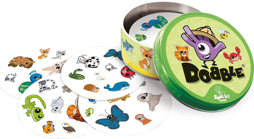 Zygomatic, Dobble Kids, Eco-Sleeves, Jeu pour enfants, Jeu de cartes, 2-8 joueurs, 4 ans et plus, 15 minutes, Allemand