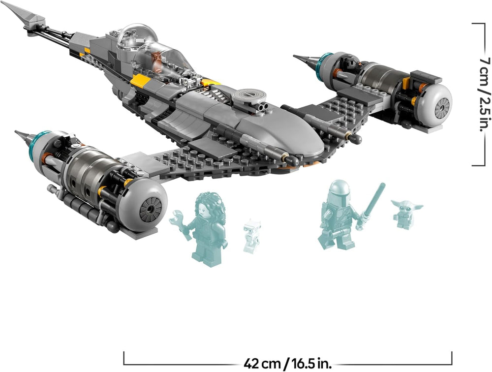 LEGO Star Wars Der N-1 Starfighter des Mandalorianers aus Das Buch von Boba Fett, Raumschiff-Spielzeug zum Bauen, Set mit 4 Charakteren inkl. Baby Yoda-Figur 75325