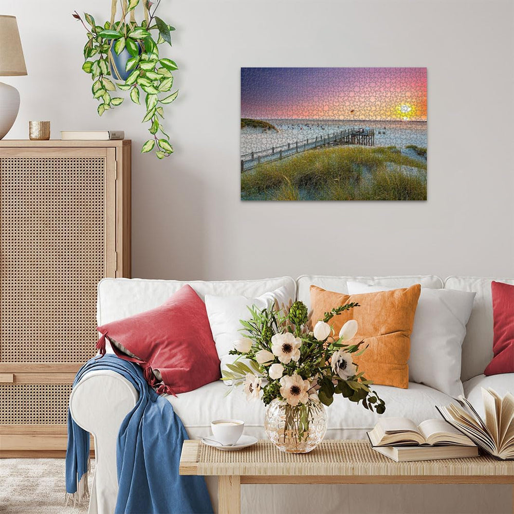 Ravensburger Puzzle 12000690 - Coucher de soleil sur Amrum - Puzzle 1000 pièces pour adultes et enfants à partir de 14 ans, puzzle plage de la mer du Nord Puzzle Naty Shop