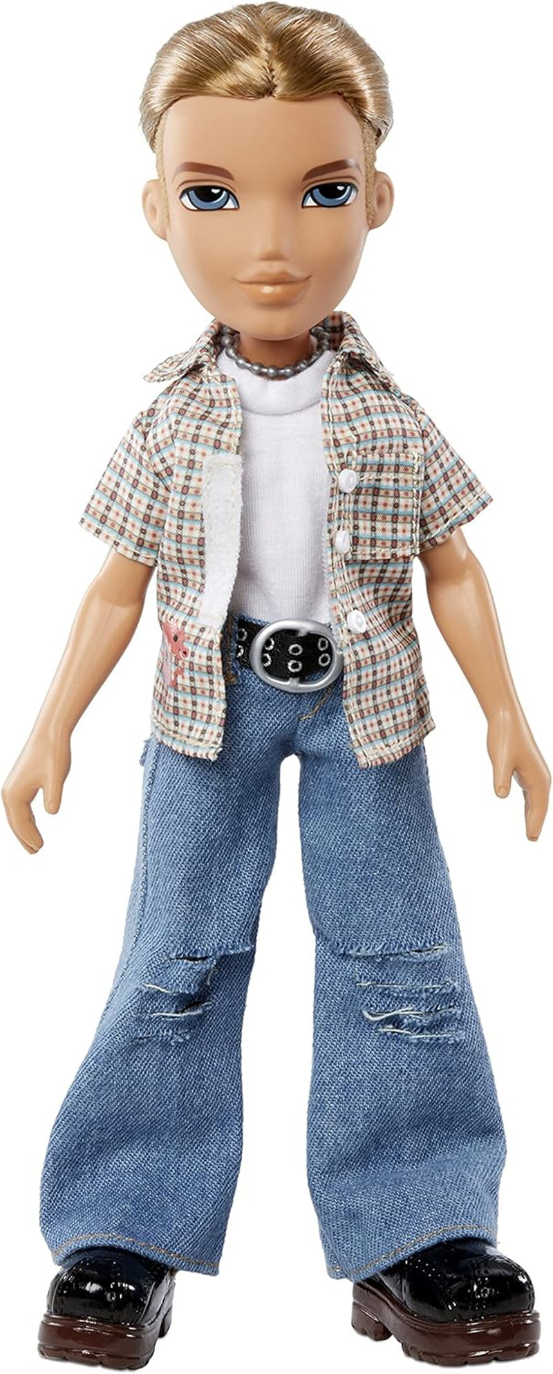 Bratz 20 Special Edition Modepuppe Cameron-Holografische Verpackung & Poster-Sammelpuppe-20 Yearz Motiv, Fan-Liebling Neuauflage von 2001-Mit 2 Outfits, Schuhen, Tasche & Mehr