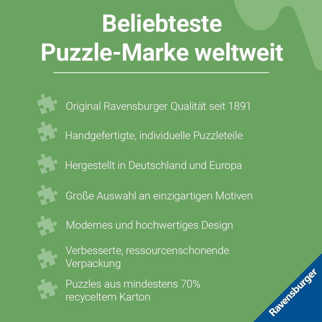 Ravensburger Puzzle Locuri scandinave 12000114 - Stockholm, Suedia - puzzle jigsaw de 1000 de piese pentru adulți și copii de peste 14 ani Puzzle Naty Shop