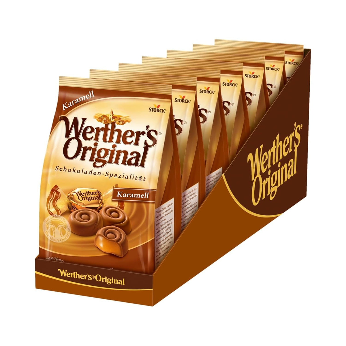 Werther's Original, divers assortiments Naty Shop Bonbons au chocolat 7 x 153 grammes Caramel et chocolat