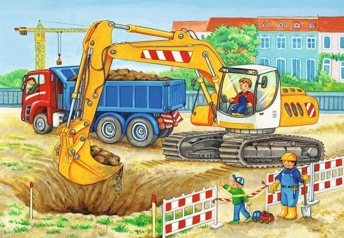 Ravensburger Puzzle pour enfants - 07616 Chantier et ferme - Puzzle pour enfants à partir de 3 ans, avec Puzzle 2X12 pièces Naty Shop