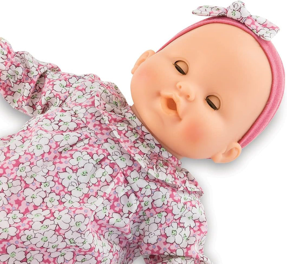 Corolle 9000130310 - Mon Grand Poupon Louise, Weichkörperpuppe, Schlafaugen, kann sitzen und Daumenlutschen, Vanilleduft, 36cm, ab 2 Jahren