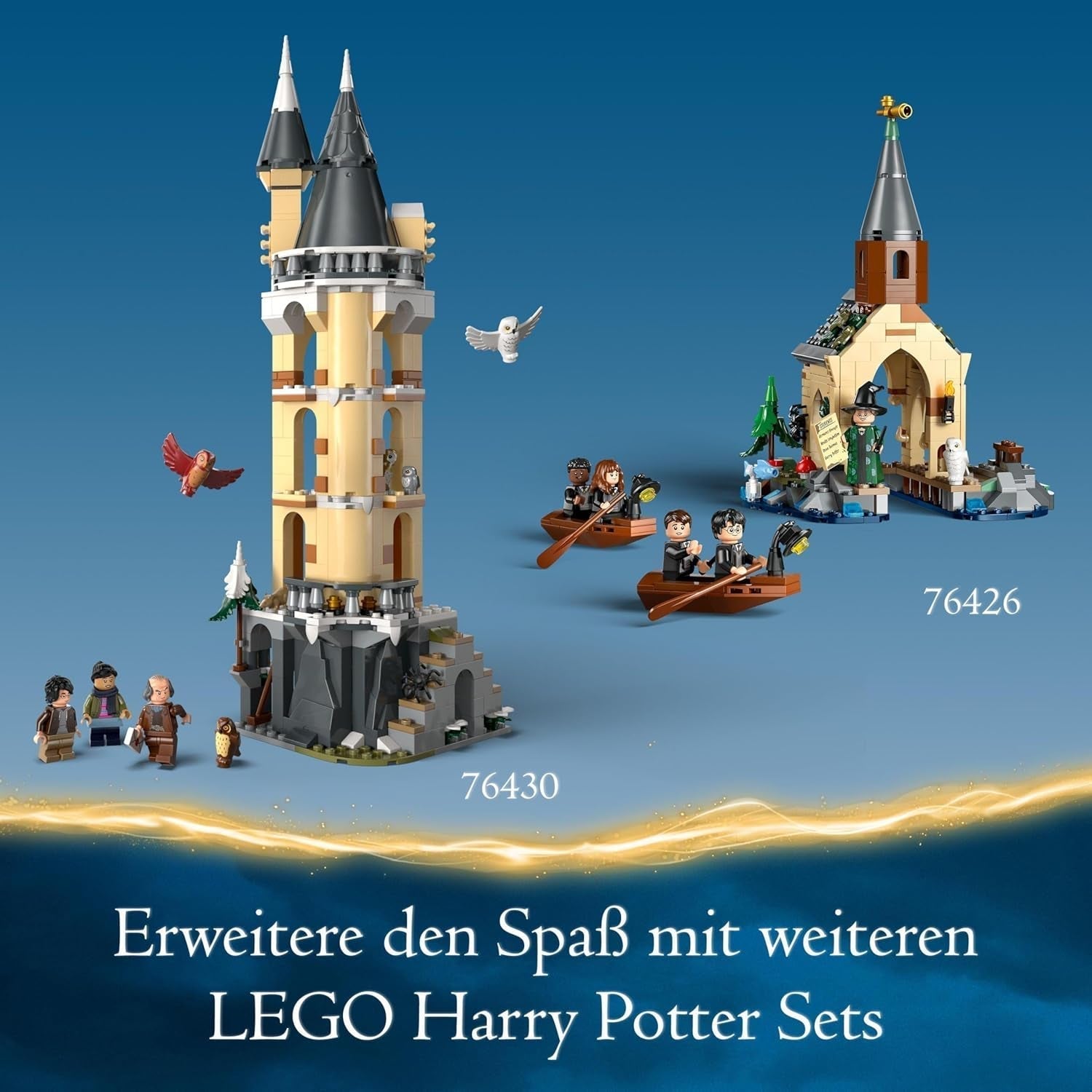 LEGO Harry Potter La volière au château de Poudlard, ensemble d'aventure avec animaux jouets et 3 mini figurines, jouet de film pour enfants, cadeau pour filles, garçons et tous les fans à partir de 8 ans 76430 Jeux de construction Besuche den LEGO-Store