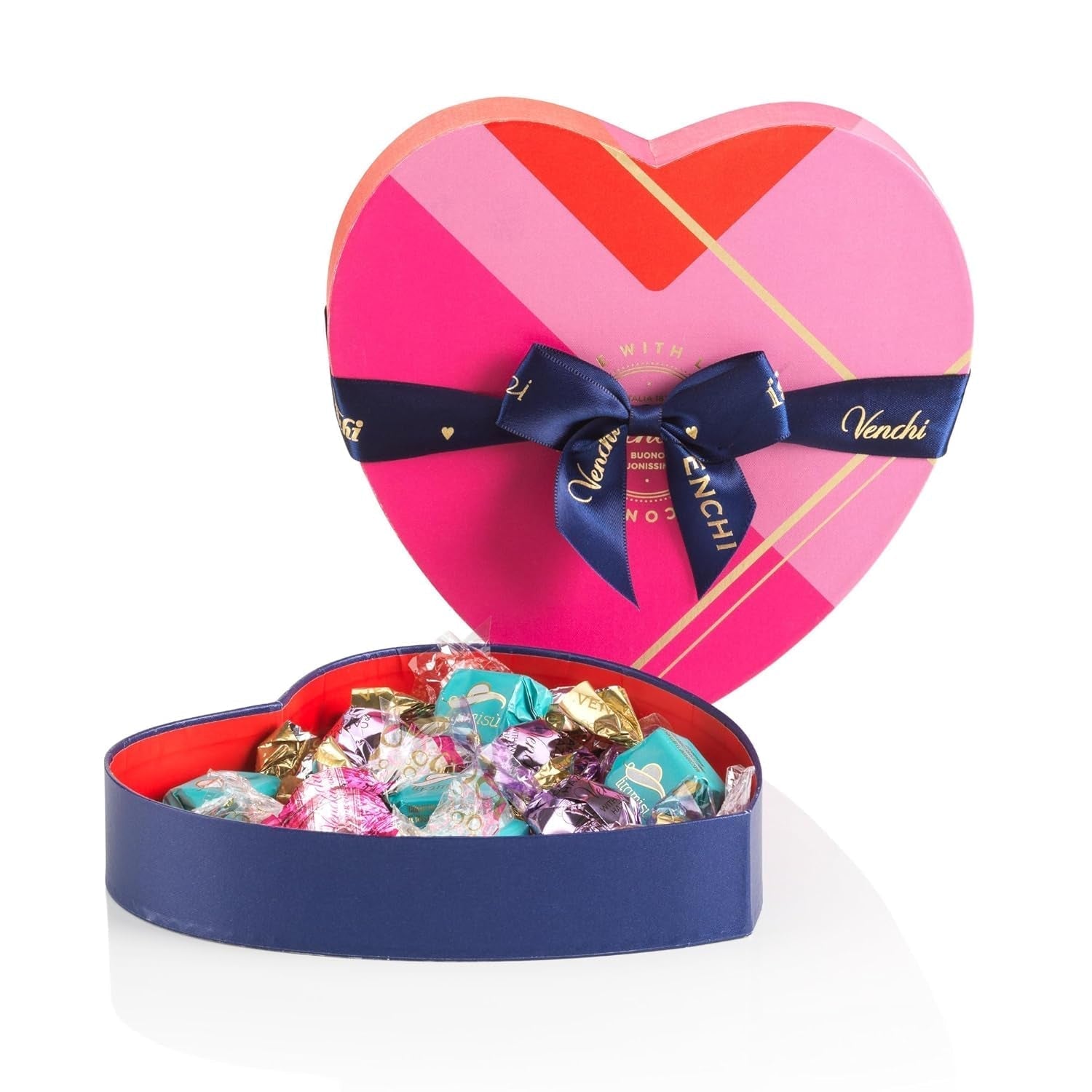 Venchi - Coffret 9 chocolats Baciodidama et Vegan Chocoviar Gianduia, sans gluten, Collection Saint Valentin Chocolats Naty Shop