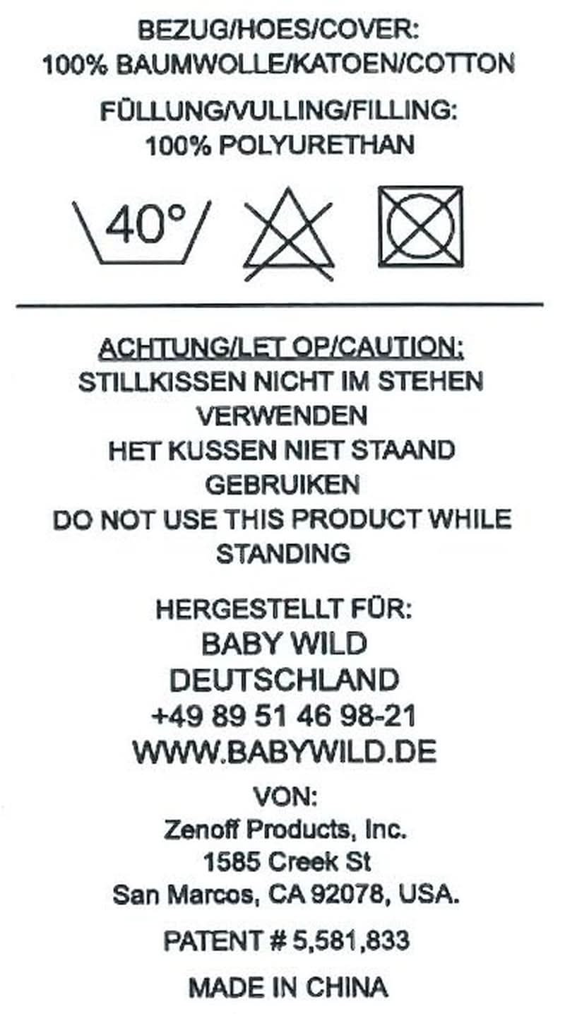 Coussin d'allaitement Zwilling plus, 1 pièce Naty Shop