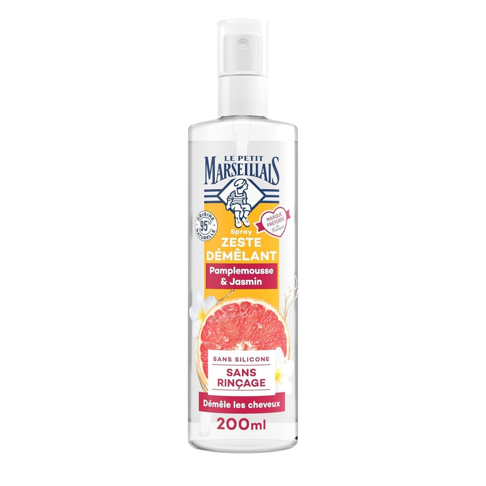 Le Petit Marseillais | Spray Démêlant Pamplemousse Jasmin (Flacon 200 ml) - Soin Démêlant sans rinçage - Produits Démêlants 95% Naturels et Sans Silicone Naty Shop Default Title