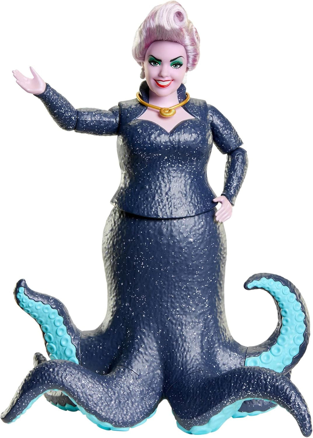 Mattel DISNEY Ariel, Sirène - Ursula avec tentacules, collier amovible et coiffure lavande pour un plaisir de coiffure sans fin, convient aux enfants à partir de 3 ans, HLX12 Naty Shop Dolls
