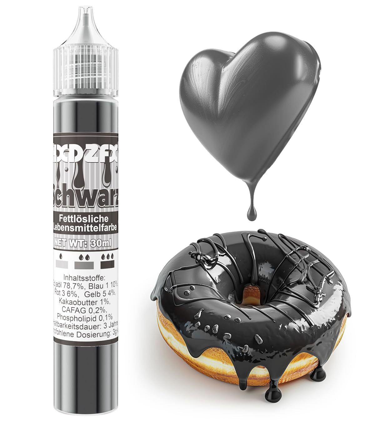 Colorant alimentaire liposoluble – 30 ml de colorant alimentaire concentré à base d'huile pour chocolat, ensemble de colorants alimentaires pour décoration de gâteaux, fondant, crème au beurre, pâtisserie, travaux manuels (bleu marine)