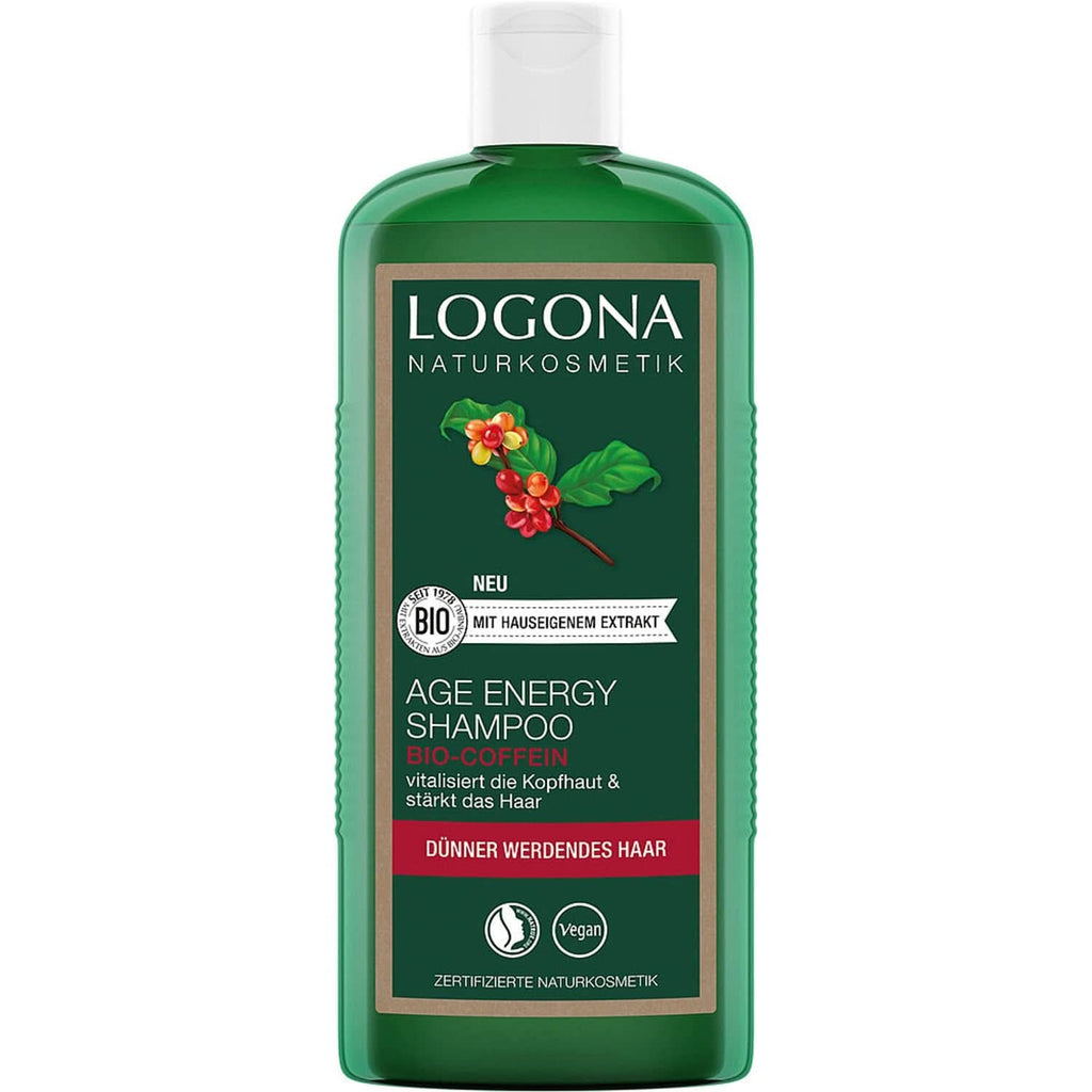 LOGONA Natural Cosmetics, Șampon, formulă vegană din cafeină organică, 250 ml Duș și baie Naty Shop 250 ml
