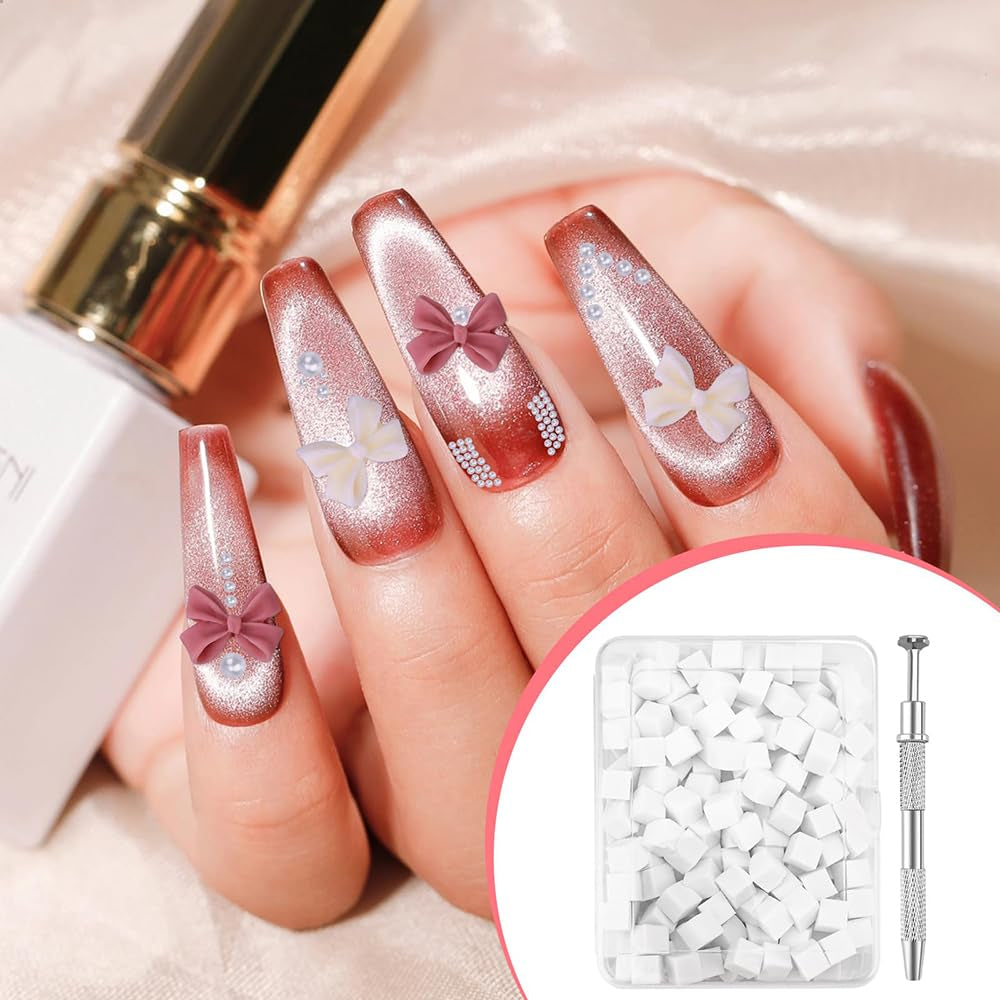Pinceaux à ongles,100 pièces de pinceaux pour Nail Art avec pinces métalliques,éponge à ongles,pinsel à ongles,accessoires de manucure pour ongles,une variété de modèles d'art d'ongle dégradés à utiliser