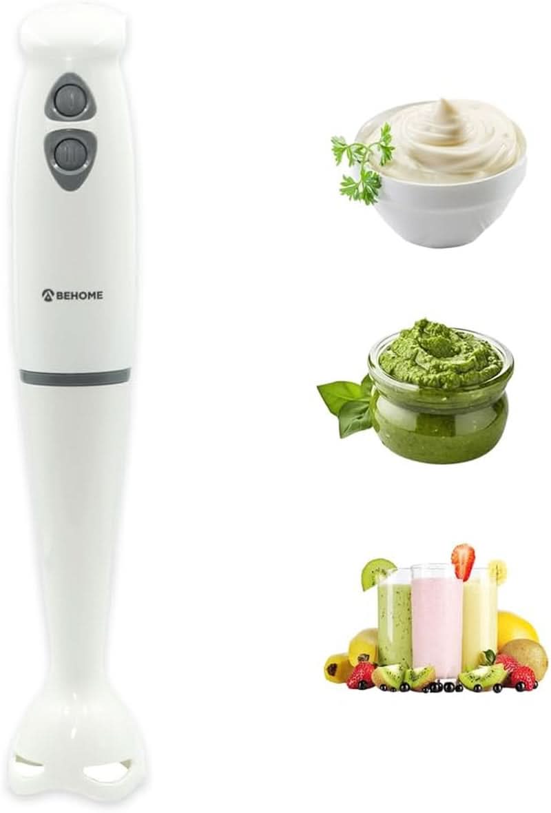 Stabmixer Elektrischer 250 Watt, Edelstahl-Mixer Mit Abwaschbarem Stiel, Pürierstab Für Sauce, Püree, Babynahrung, Suppe, Smoothies Bucatarie Naty Shop
