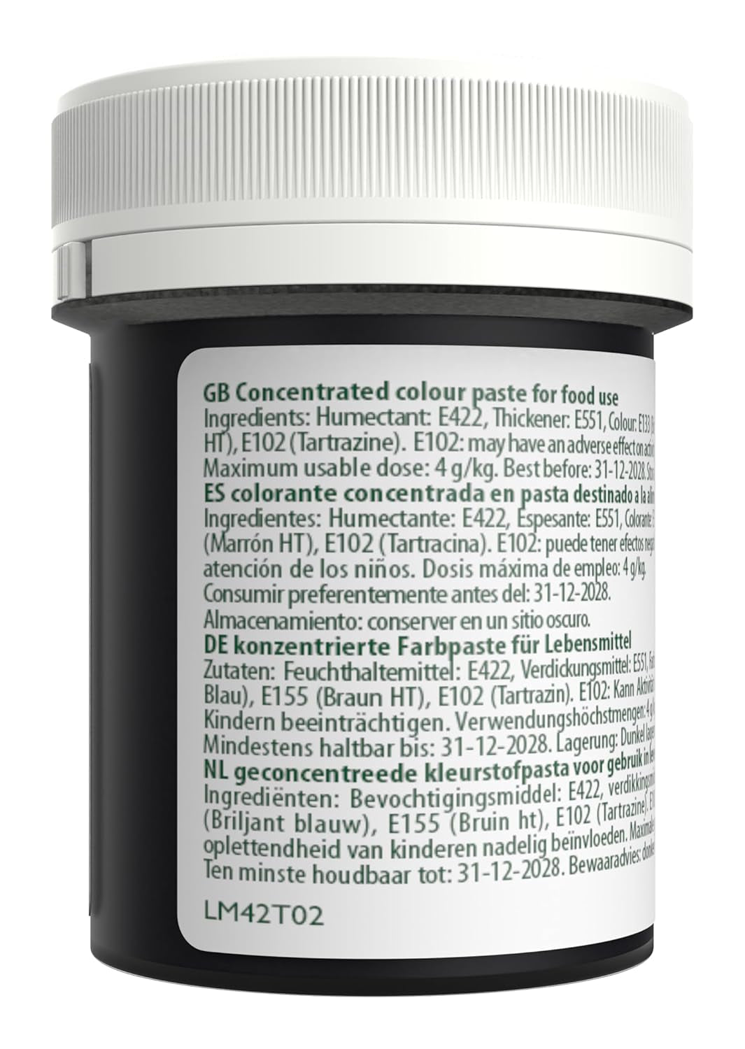 Colorant alimentaire vert concentré Sugarflair Max, colorant alimentaire hautement concentré en pâte d'amande et fondant, colorant en pâte concentré Max - 42 g