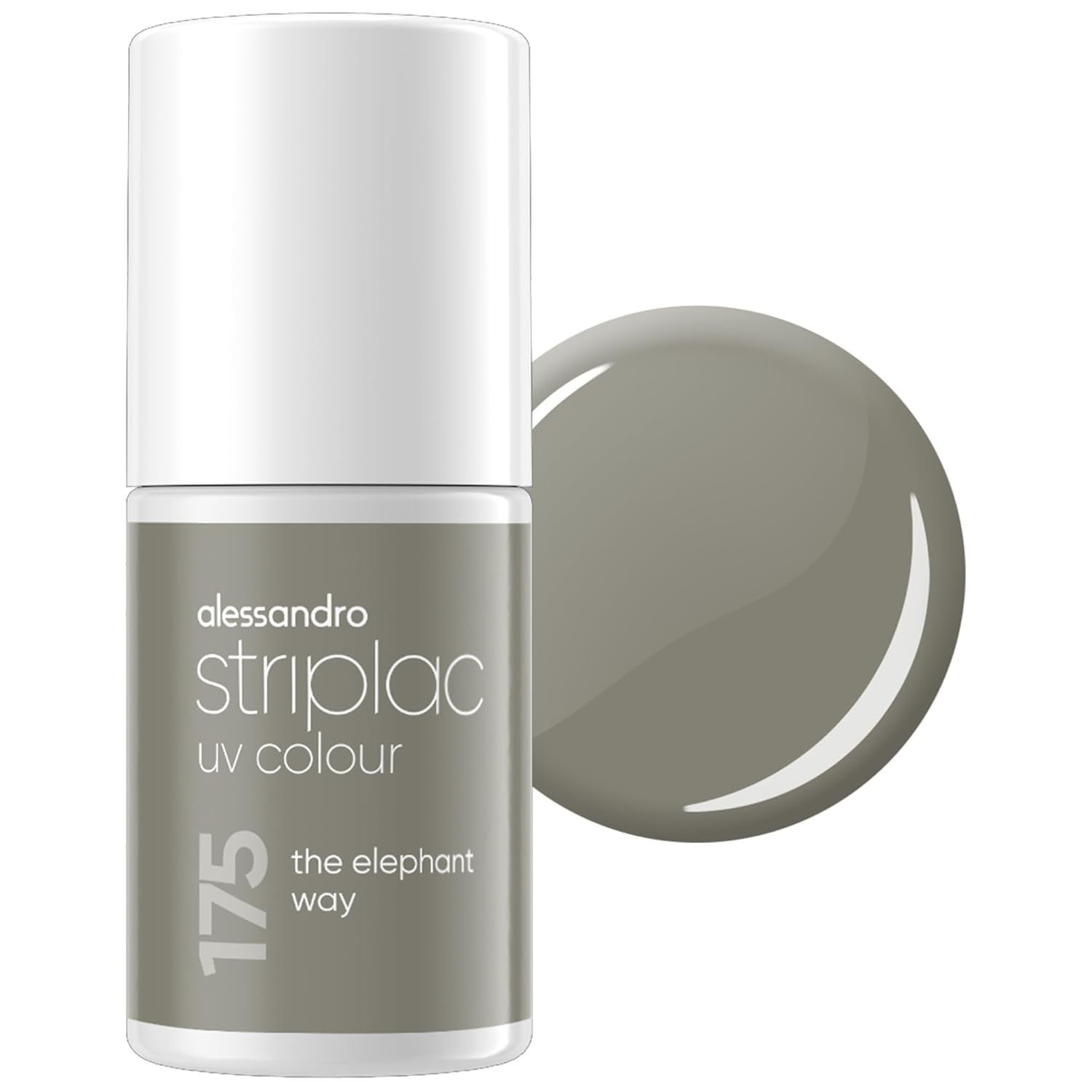 Vernis à ongles UV alessandro Striplac The Elephant Way – Délicat et longue tenue – S'enlève facilement grâce à la technologie de retrait – Vegan et cruelty-free – 8 ml