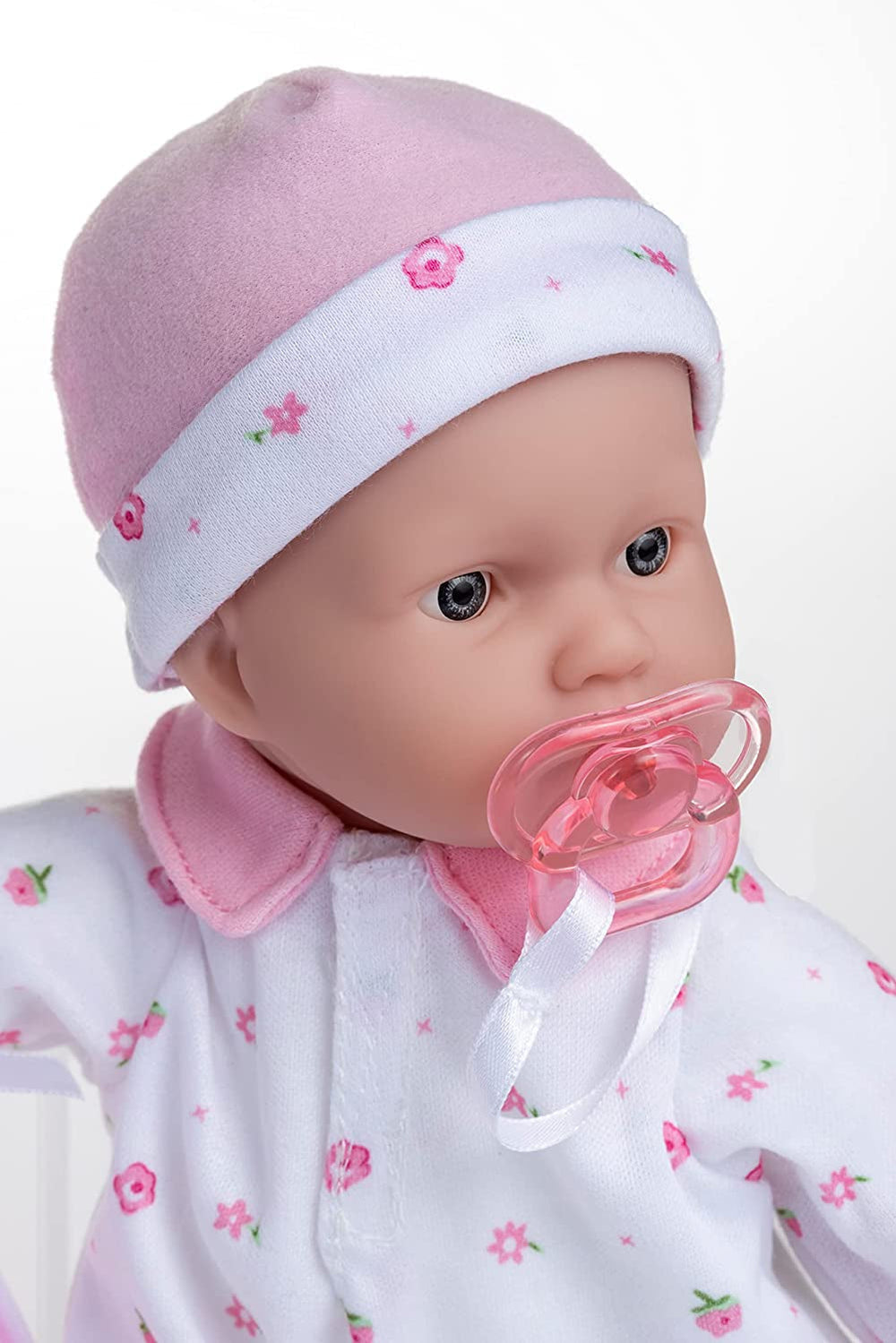 JC Toys Ensemble de poupée bébé caucasien La Baby - Poupée douce et lavable de 28 cm, tenue rose amovible avec chapeau, couverture et tétine, pour poupées de 12 mois et plus Naty Shop