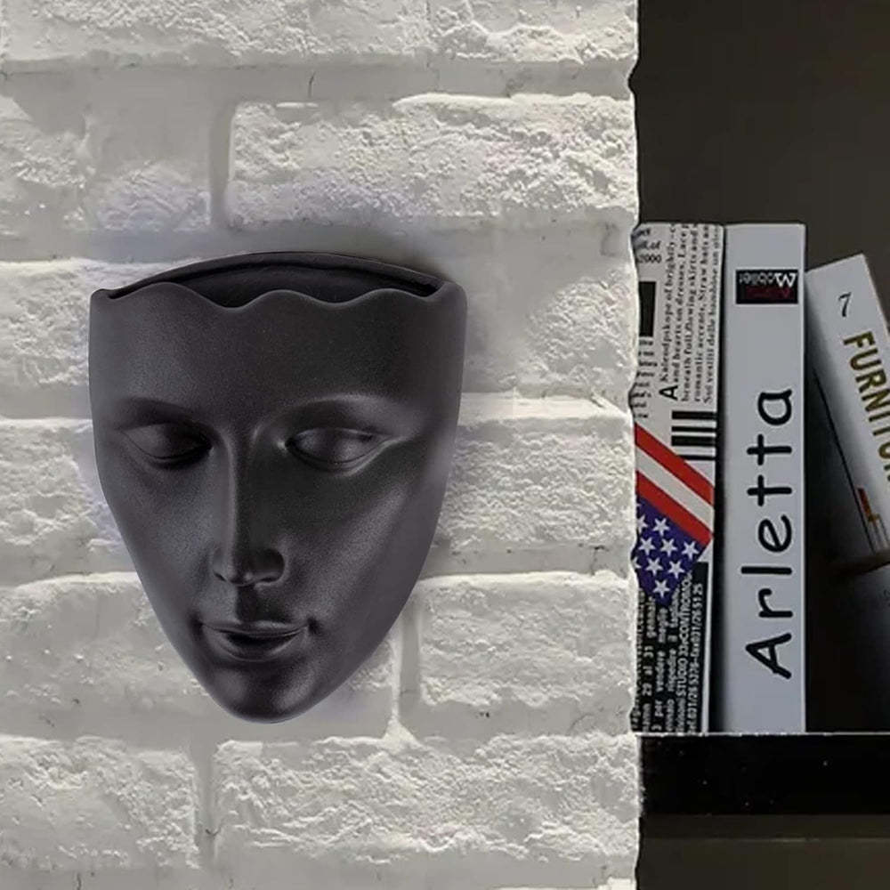 Jardinieră Notakia cu față, montată pe perete, pentru uz interior și exterior, cu drenaj, pentru suculente, cactuși și plante mici, decorațiune unică pentru casă, cadou pentru prieteni și familie