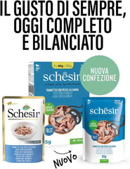 , Thon au poisson bleu en gelée, nourriture humide complète pour chat, en sachet, avec vitamines supplémentaires, 100% naturel, 6 x 85 g