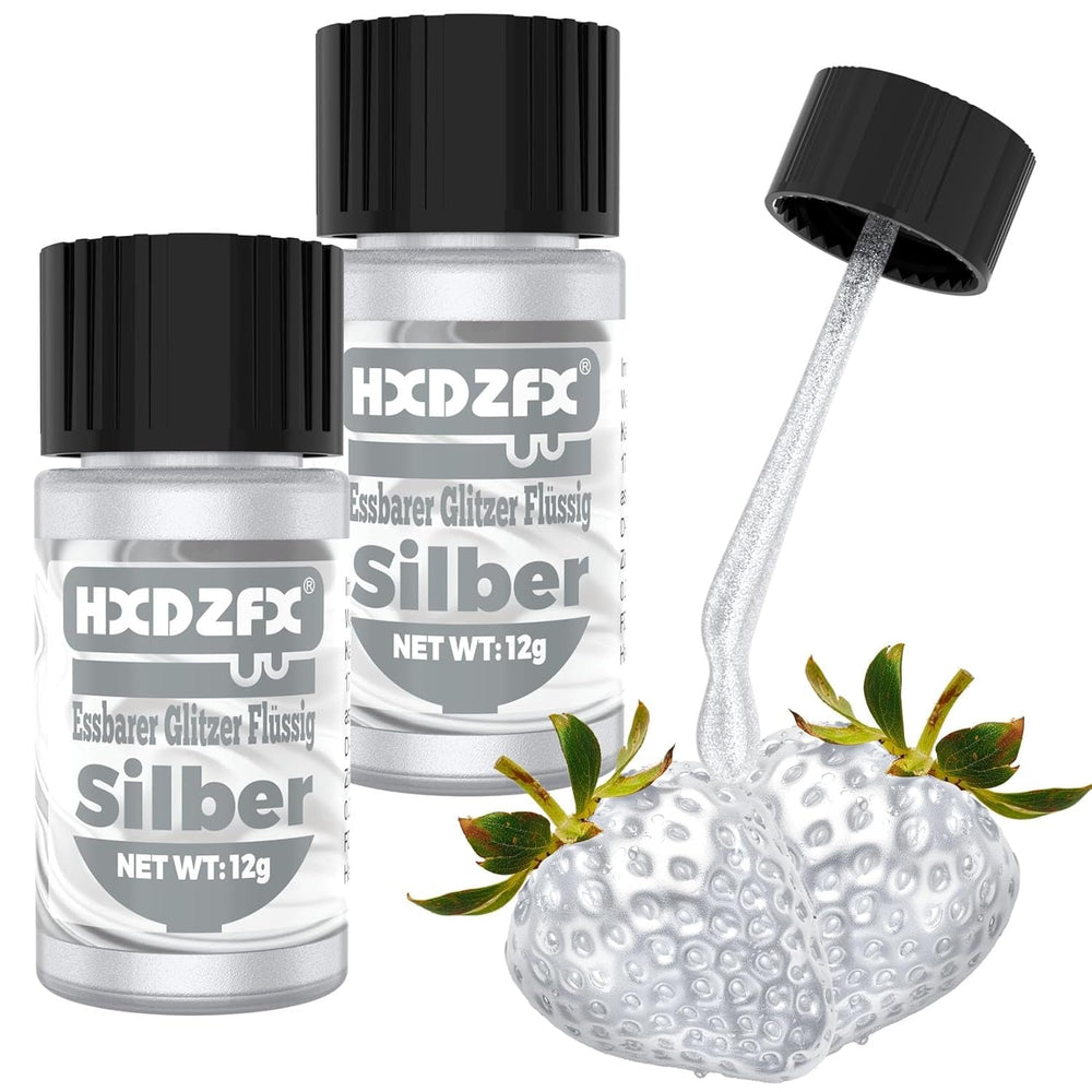 Paillettes liquides comestibles - 2 × 12 grammes Glitter Naty Shop Argent