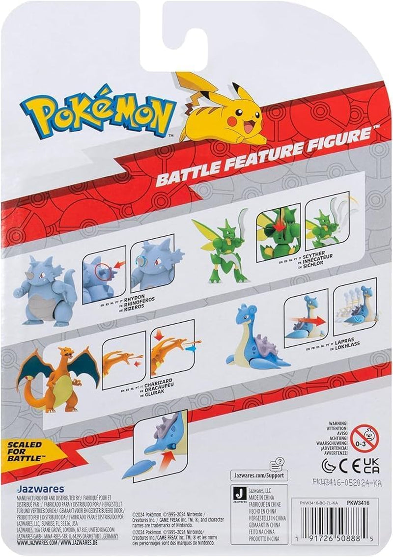 Pokémon PKW3416 - Battle Feature Figure - Lapras, Figurine mobile officielle, 11,5 cm Figurines Naty Shop