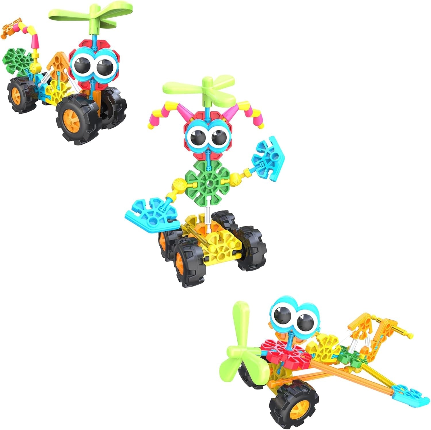 K'NEX Kid Zoomin' Buddies 20 Modell | Kinder-Bastelset mit 48 Teilen | Lernspielzeug für Kinder, lustiges und farbenfrohes Bauspielzeug für Jungen und Mädchen, Konstruktionsspielzeug ab 3 Jahren |